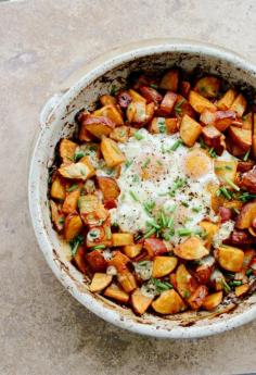 Smoked Paprika Potato and Egg Bake- one pot meal!