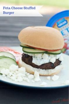 Feta Stuffed Grilled Burger