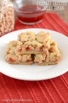 
                    
                        Peanut Butter and Jelly Bars - a classic childhood favorite, made into a decadent treat. You are sure to love them!
                    
                