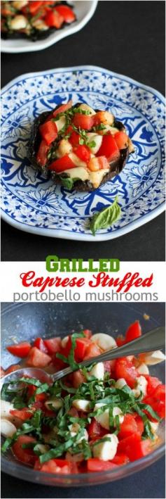 
                    
                        Grilled Caprese Stuffed Portobello Mushrooms…A great vegetarian meal or appetizer! 143 calories and 4 Weight Watchers PP | cookincanuck.com #recipe
                    
                
