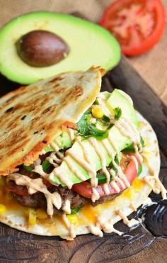 Quesadilla Burger ~ an amazing cheeseburger and quesadilla in one! | willcookforsmiles.com