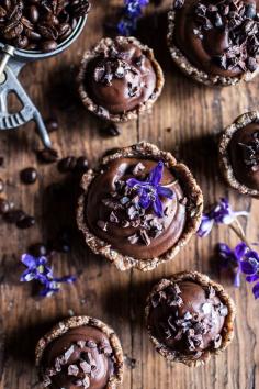 
                    
                        Mini Vegan No-Bake Chocolate Mocha Fudge and Coconut Tarts | halfbakedharvest.com Half Baked Harvest
                    
                