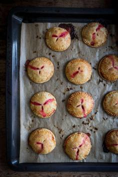 
                    
                        apple, rosemary + white chocolate hand pies
                    
                