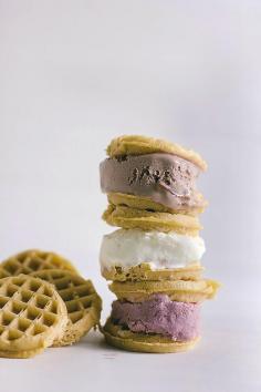 waffle icecream sandwiches