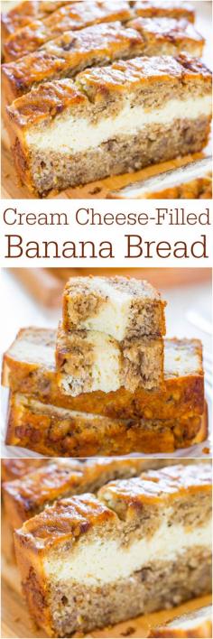 cream cheese filled banana bread