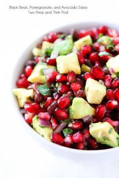 Black Bean, Pomegranate, && Avocado Salsa. xx Dressed to Death xx #foodie #food #recipes #inspiration