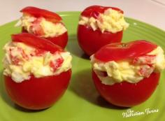 Egg Salad Tomato Poppers.. or make them with chicken salad