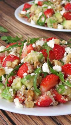 
                    
                        Quinoa Strawberry Avocado Salad | YummyAddiction.com
                    
                