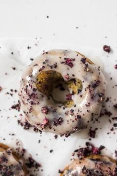 Blueberry Cinnamon Cake Doughnuts
