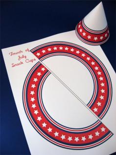 DIY 4th of July Snack Cup Free Printable Download #4thofjuly #redwhiteandblue #usa #freeprintable