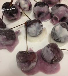 Yogurt Covered Frozen Cherry Poppers | Only 30 Calories for 5! | For MORE RECIPES please SIGN UP for our FREE NEWSLETTER www.NutritionTwins.com