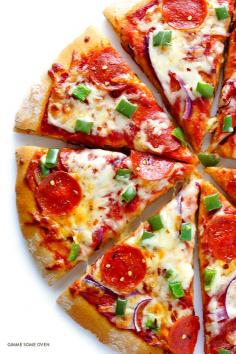 Whole Wheat Pizza Dough Recipe | gimmesomeoven.com