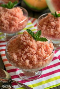 Creamy Melon Granita - An easier (and more delicious) way to make granita!