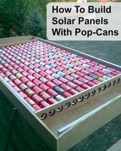 2KW DIY Solar panels made of pop cans for home solar heating. Put it on top of the savanna dog house