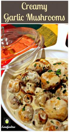 Creamy Garlic Mushrooms. This is a very quick, easy and delicious recipe, perfect as a side, serve on toast for brunch, or add to some lovely pasta! Garlic Mushrooms! This is an incredibly quick, easy and flexible which allows you to make ahead, or serve right away. I often serve this with a nice piece of steak, and pour the sauce over it. I've added some suggestions at the end of the recipe to hopefully inspire you to change it around (if you want to) and create a wonderful dish your family will enjoy. This can be served as a starter, with some nice warm crusty bread to mop up the lovely sauce, or as a side dish, or as part of a pasta dish, or as a brunch, served on a slice of toast. The choice is yours, so please enjoy! Prep Time: 5 minutes Cook Time: 10 - 20 minutes Yield: 2 Ingredients 8 oz or 225 g whole white mushrooms 2 cloves of garlic, minced 2 tablespoons of Cream Cheese. (you can also use low fat variety) 1 teaspoon of fresh or , such as tarragon, basil, parsley salt & pepper 1 teaspoon of Olive Oil Instructions: 1. Heat a pan with a teaspoon of oil and add the mushrooms and garlic on medium heat. Stir and toss until soft and a little liquid is released from the mushrooms. If the mushrooms do not release any liquid, add a couple of tablespoons of milk or broth. (Sometimes, depending on the season, mushrooms can vary in juiciness!) 2. Then add the cream cheese and combine. Add the herbs and taste, season to your taste with salt and pepper. TIP: To avoid the cream cheese from splitting, you should make sure the heat is not too hot, if you are not sure, remove the pan from the heat whilst you add the cream cheese, combine well, then return to a gentle heat until the sauce is bubbling gently and heated through completely. As you will know, any have a tendency to split or curdle if you add them to any high temperatures, so do not turn the heat up!! 3. Serve straight from the pan, or you can transfer to an oven dish and place in the oven (covered) to keep warm until you are ready to serve. TOP TIP! Some other ways to change this recipe up : add some chopped bacon sprinkle some grated cheese and or breadcrumbs over the top and place under the grill /broiler until golden and melted add some onion with the mushrooms Serve on a slice of toast for brunch, then place under the broiler / grill with some grated cheese. Delicious! Serve hot with anything you like! I often make this recipe to serve with a nice piece of steak, chicken or pork, and use the sauce in the pan to pour over. it is also nice to serve alongside pasta, and for this, I would remove the mushrooms from the pan once cooked, and toss the cooked pasta in the , then serve with a sprinkling of Parmesan over the top. The possibilities are endless and you can really use your imagination and experiment with the foods your family loves. #mushrooms #garlic #easyrecipe