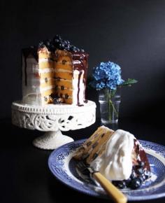 
                    
                        A Naked Blueberry Tower Sponge Cake
                    
                
