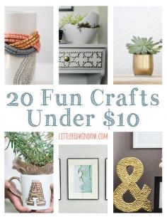 20 Fun Crafts Under $10 That Won't Break the Bank | littleredwindow.com