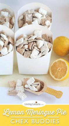 Lemon Meringue Pie Chex Party Mix Recipe. The best Chex Buddies ever! LivingLocurto.com