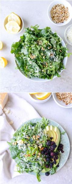 
                    
                        Arugula Kale Reggiano Salad I howsweeteats.com
                    
                