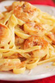 Crispy Shrimp Pasta. This crispy shrimp pasta is such a treat. I made this for dinner tonight and it was so yummy. And so easy to make!