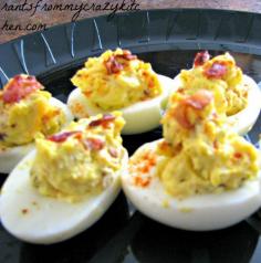 
                    
                        Bacon Cheddar Deviled Eggs
                    
                