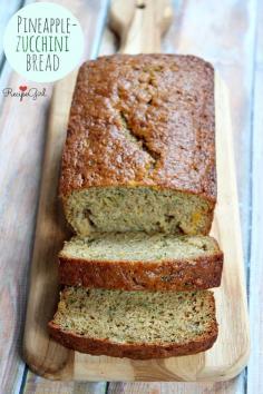 Pineapple Zucchini Bread #recipe - RecipeGirl.com