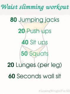 Waist slimming workout  gotta start somewhere