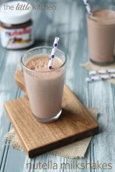 Nutella milkshake recipe from The Little Kitchen :D Yum!