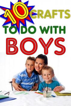 10 Cute Crafts to do With Little Boys - love the marshmallow shooter, lightsabers and jet pack!