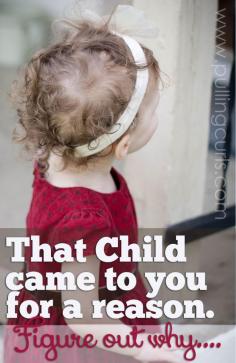 This child came to you for a reason.  Would it change your parenting if you figured out why? #pullingcurls