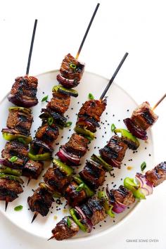 Asian Pepper Steak Kabobs Recipe
