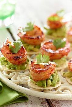 
                    
                        Spicy shrimp and avocado crostini
                    
                