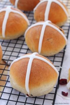 Hot Cross Buns Recipe - Soft with a touch of spices and packed with dried fruit, hot cross buns are traditionally a Good Friday treat.