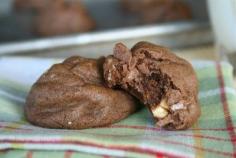 Chewy Chocolate Peanut Butter Snickers Cookies. I don't think I could ask for anything more.