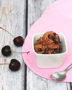 
                    
                        Chocolate Cheesecake Ice Cream with Roasted Cherries
                    
                