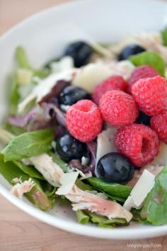 Raspberry Parmesan Chicken Salad Recipe | thegunnysack.com