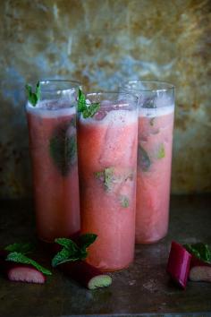 Rhubarb cocktail recipe: Rhubarb Mojito | Heather Christo