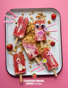 
                    
                        Strawberry Rhubarb Crumble Ice Pops
                    
                