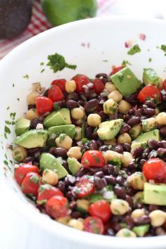 Black bean  chickpea fiesta salad