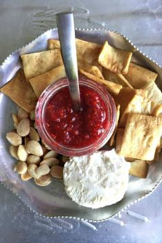
                    
                        Goat Cheese Marcona Almonds with Raspberry Jam Appetizer
                    
                