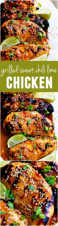 Sooo tasty Sweet Chili Lime Chicken! Tender, juicy, and easy!