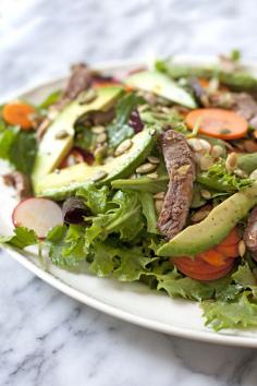 
                    
                        Spring Salad with Carne Asada, Avocados, and Pepitas
                    
                