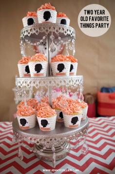 Printable Silhouette Favorite Things Party Cupcake Wrappers. $7.00, via Etsy.