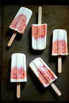 Peaches and cream Popsicle