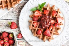 Strawberry Jam Lemon auf Glutenfreie Waffeln