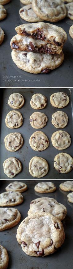 Coconut Oil Chocolate Chip Cookies