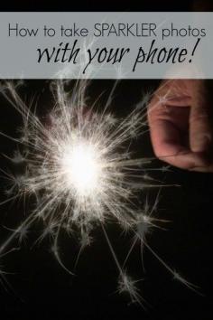 
                    
                        I didn't think it was possible but this shows how to take sparkler photos WITH YOUR PHONE!!! Super simple tutorial to take photos of sparklers using just your phone (no need to understand any technical photography jargon or understand manual modes on cameras).
                    
                
