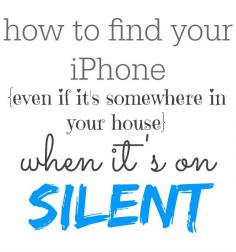 Find your lost iPhone even when it’s on silent |  Did you guys know you can PING your phone from your computer and it will make noise EVEN when it's on silent!  Find out more details at http://www.ourthriftyideas.com!!