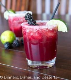 Skinny Blackberry Margaritas.  yummy summer drink:)