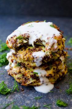 Zucchini quinoa fritters